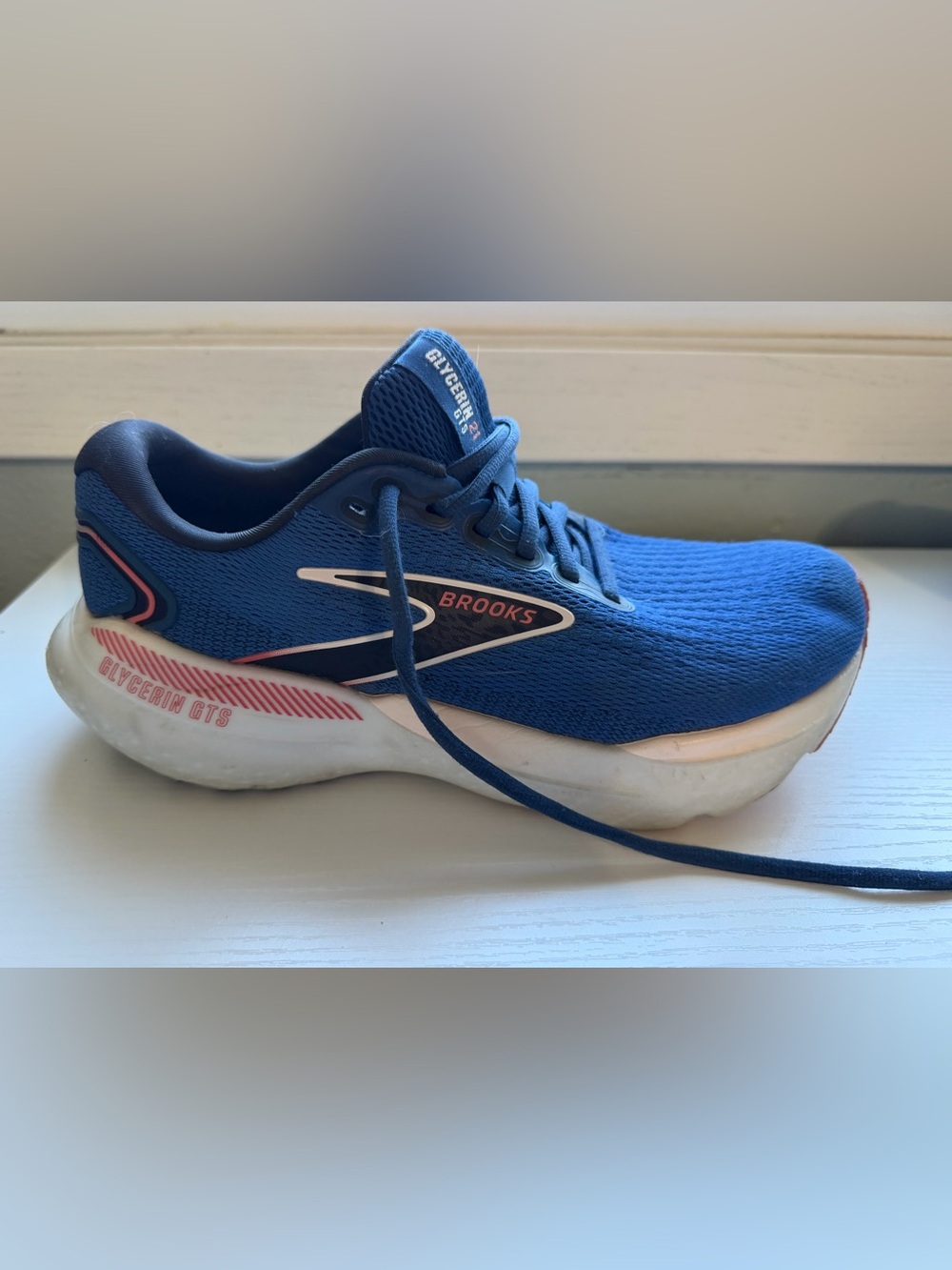 Brooks Glycerin GTS 21 Women’s Running Shoes Size 8 Wide Blue DNA Loft Support